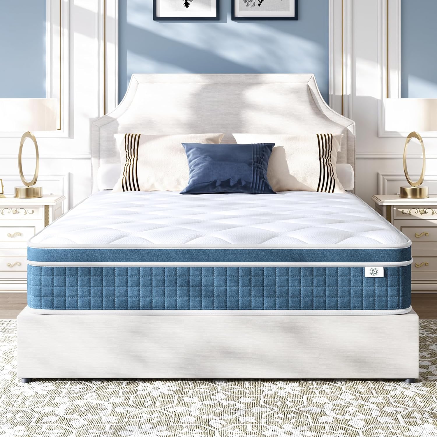Bed Mattress with Individual Pocket Springs and Pressure-Relieving Memory Foam