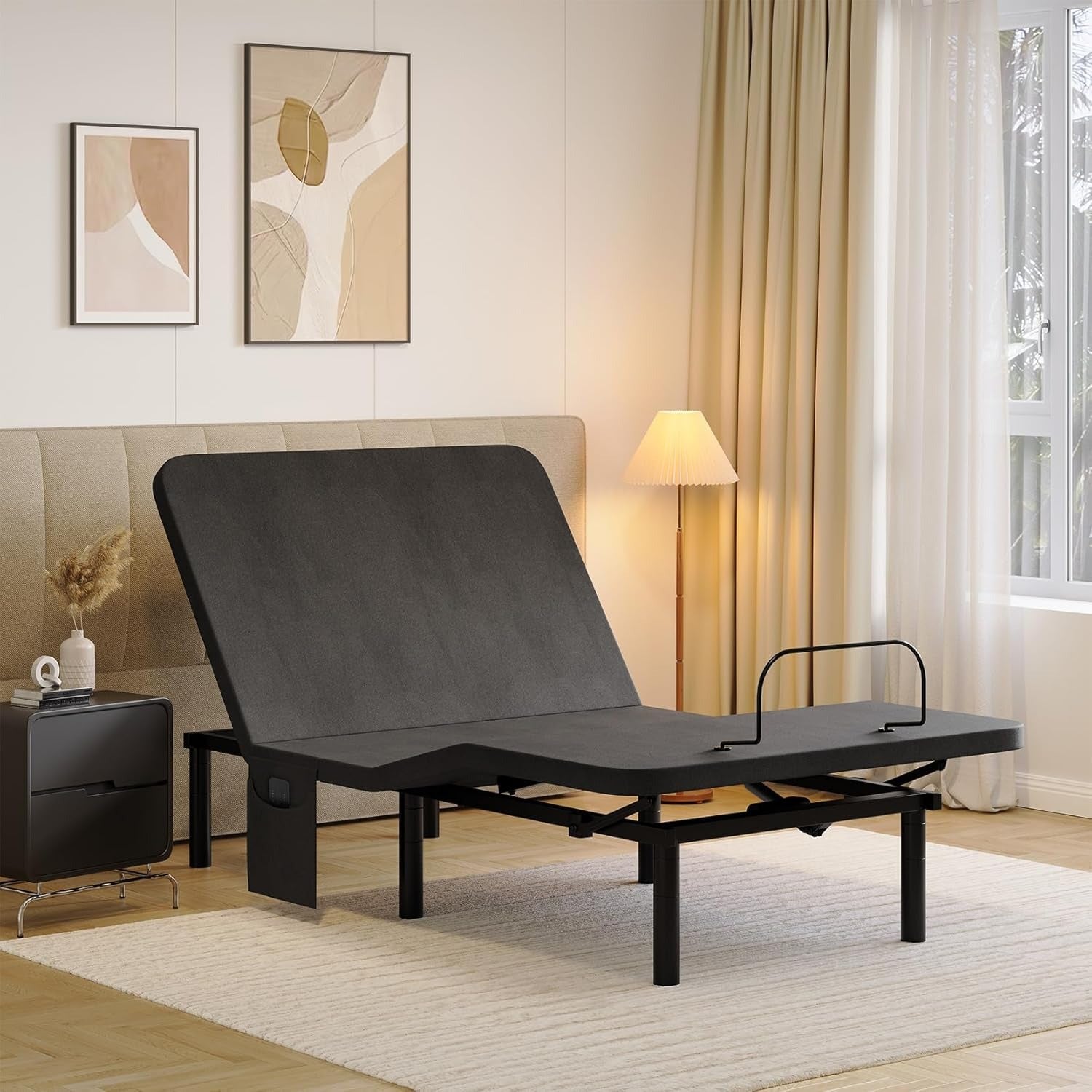 Adjustable Bed Frame Split King with 5 Height Options