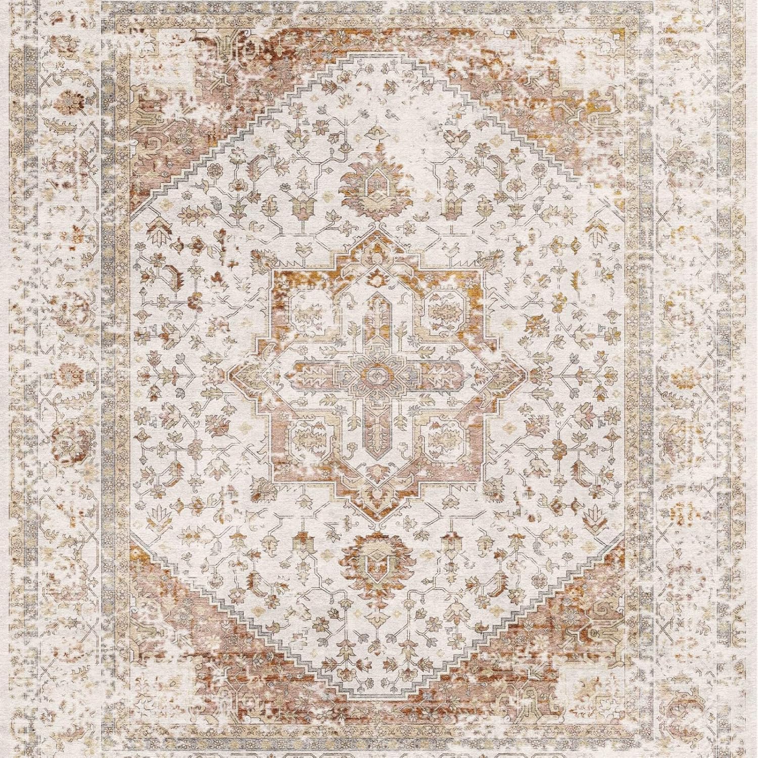 Vintage Area Rug 3x5 for Bedroom