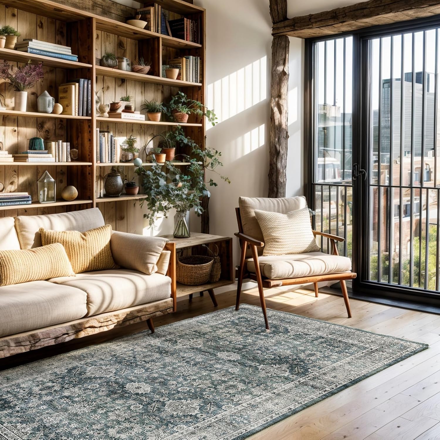 Vintage Area Rug 3x5 for Bedroom