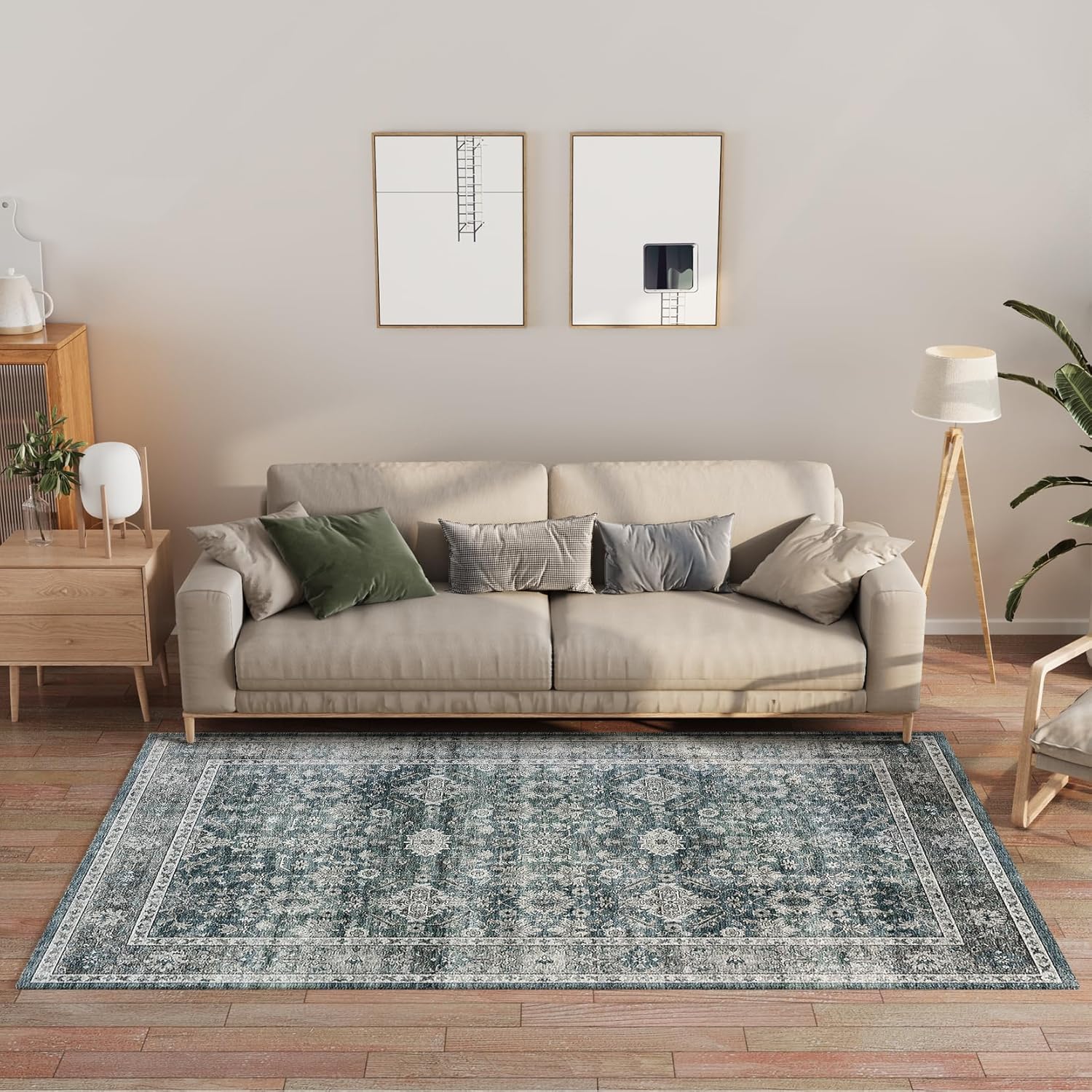 Vintage Area Rug 3x5 for Bedroom