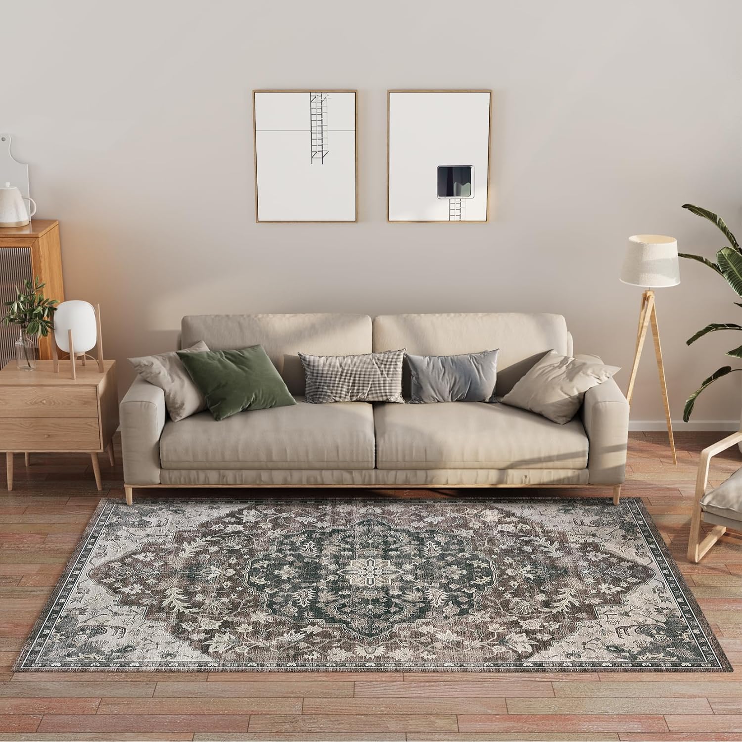 Vintage Area Rug 3x5 for Bedroom