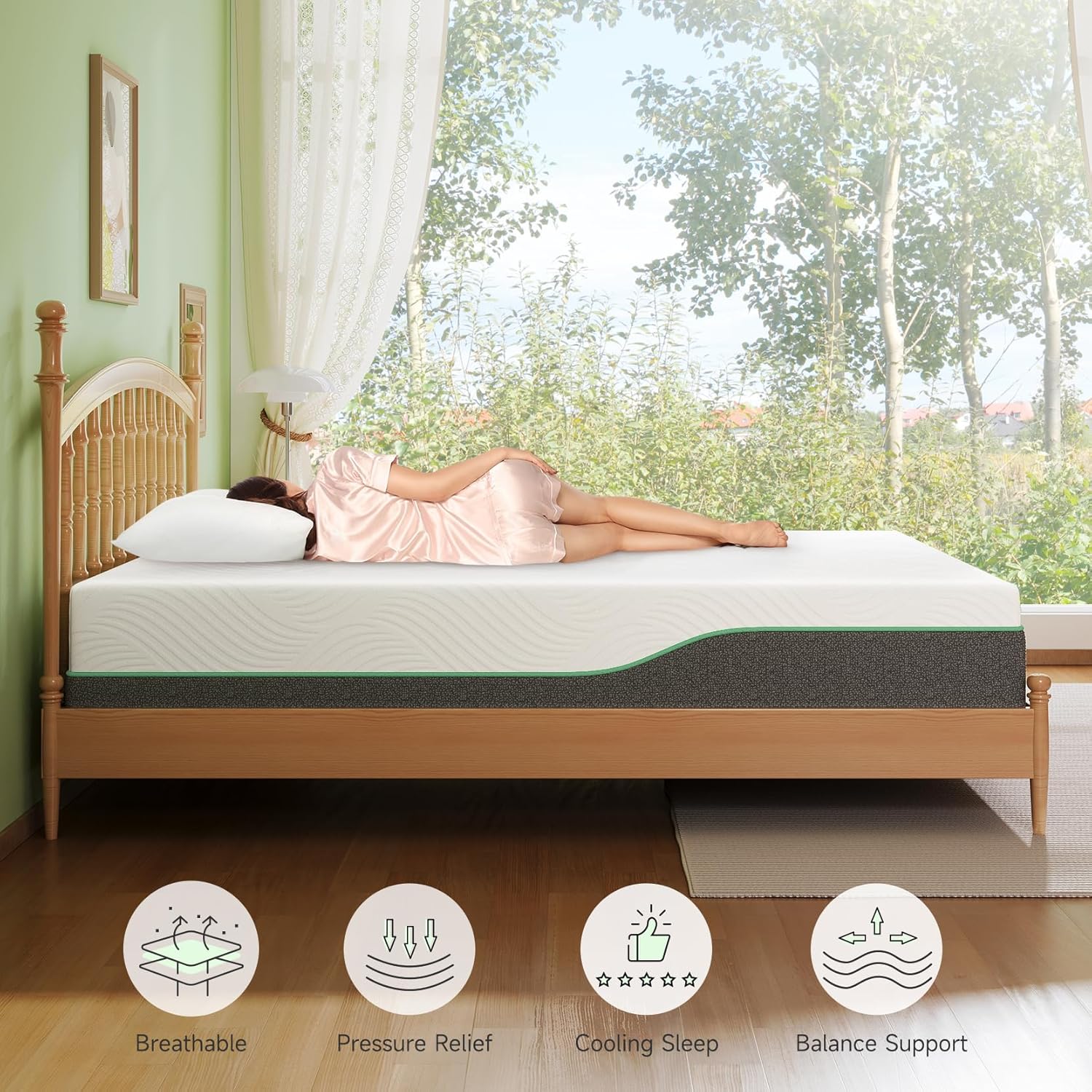Cooling Gel Memory Foam Full Mattress in a Box