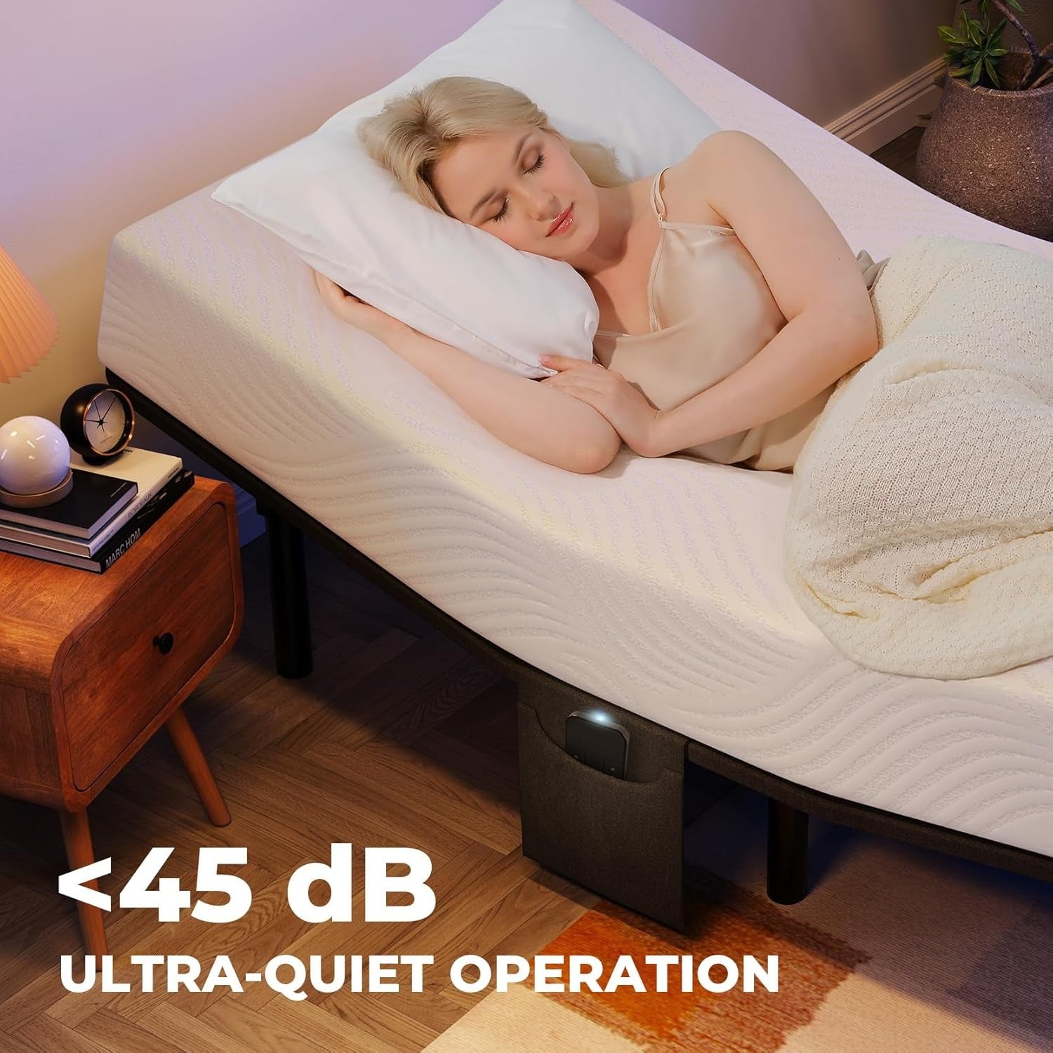 Adjustable Bed Frame Split King with 5 Height Options