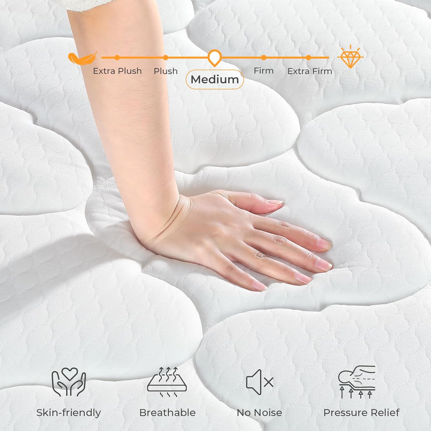 koorlian Bed Mattress with Breathable Cover(UK Warehouse Delivery)