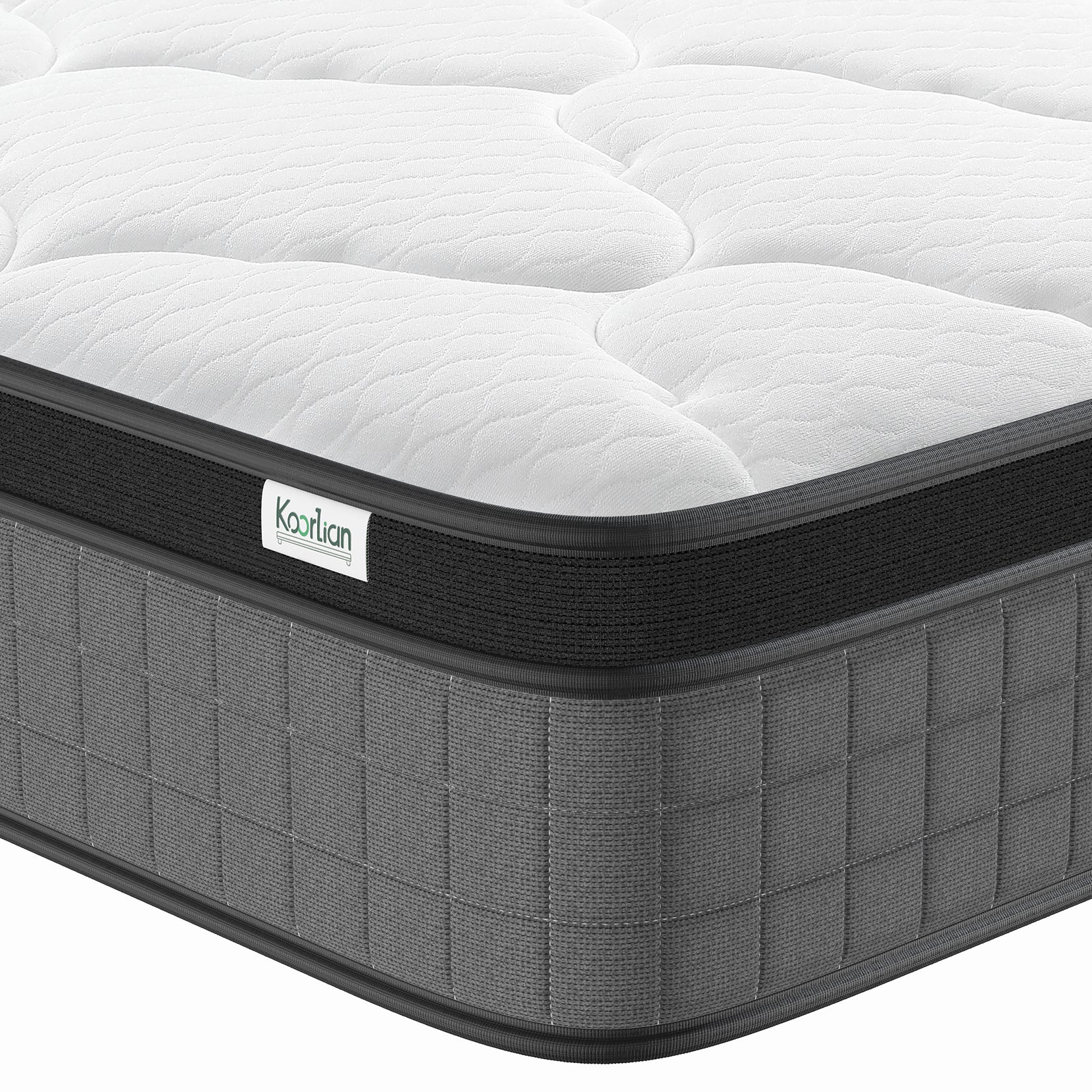 Koorlian 10" Hybrid Pocket Sprung Single Mattress, Medium Firm
