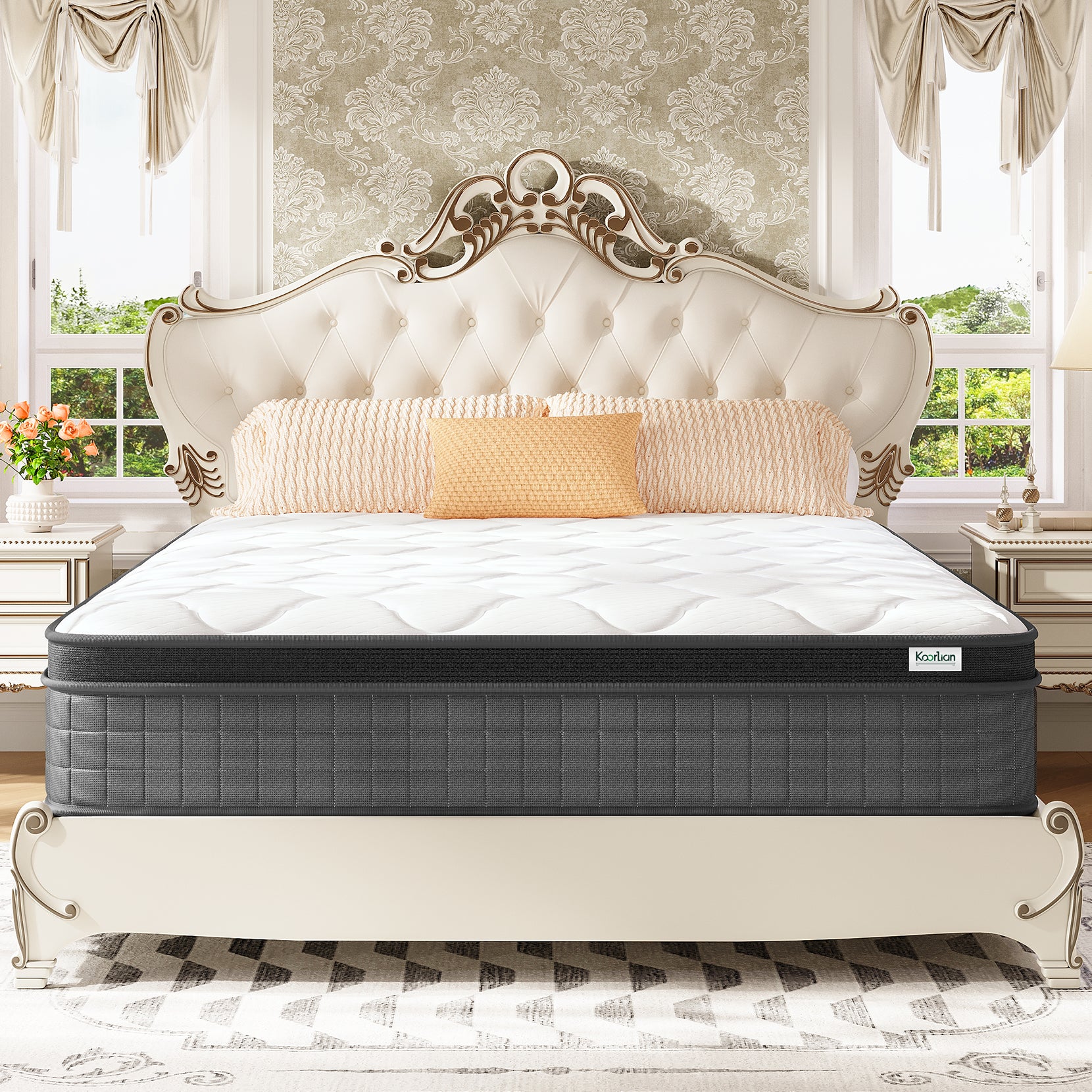 Koorlian 10" Hybrid Pocket Sprung Single Mattress, Medium Firm