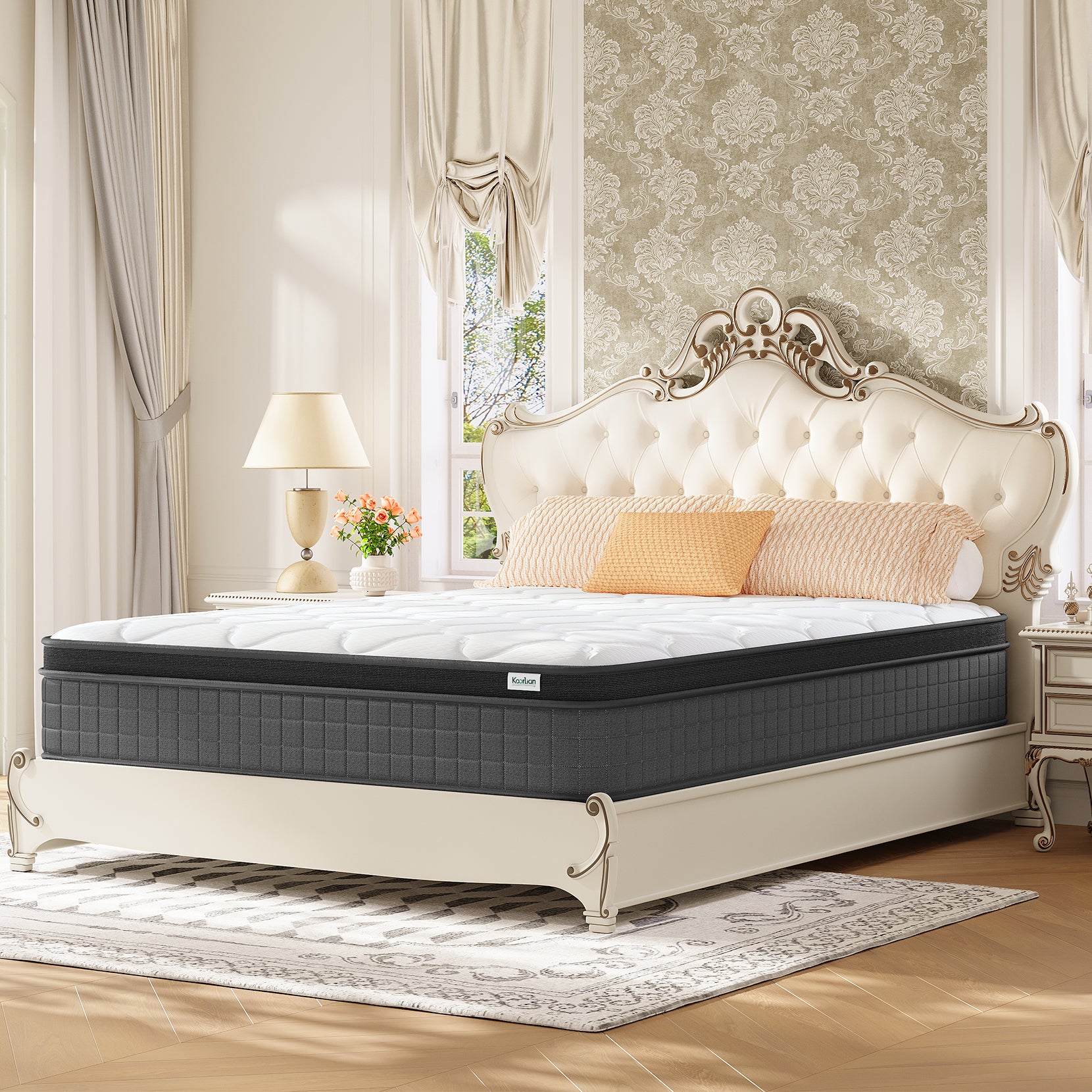 Koorlian 10" Hybrid Pocket Sprung Single Mattress, Medium Firm