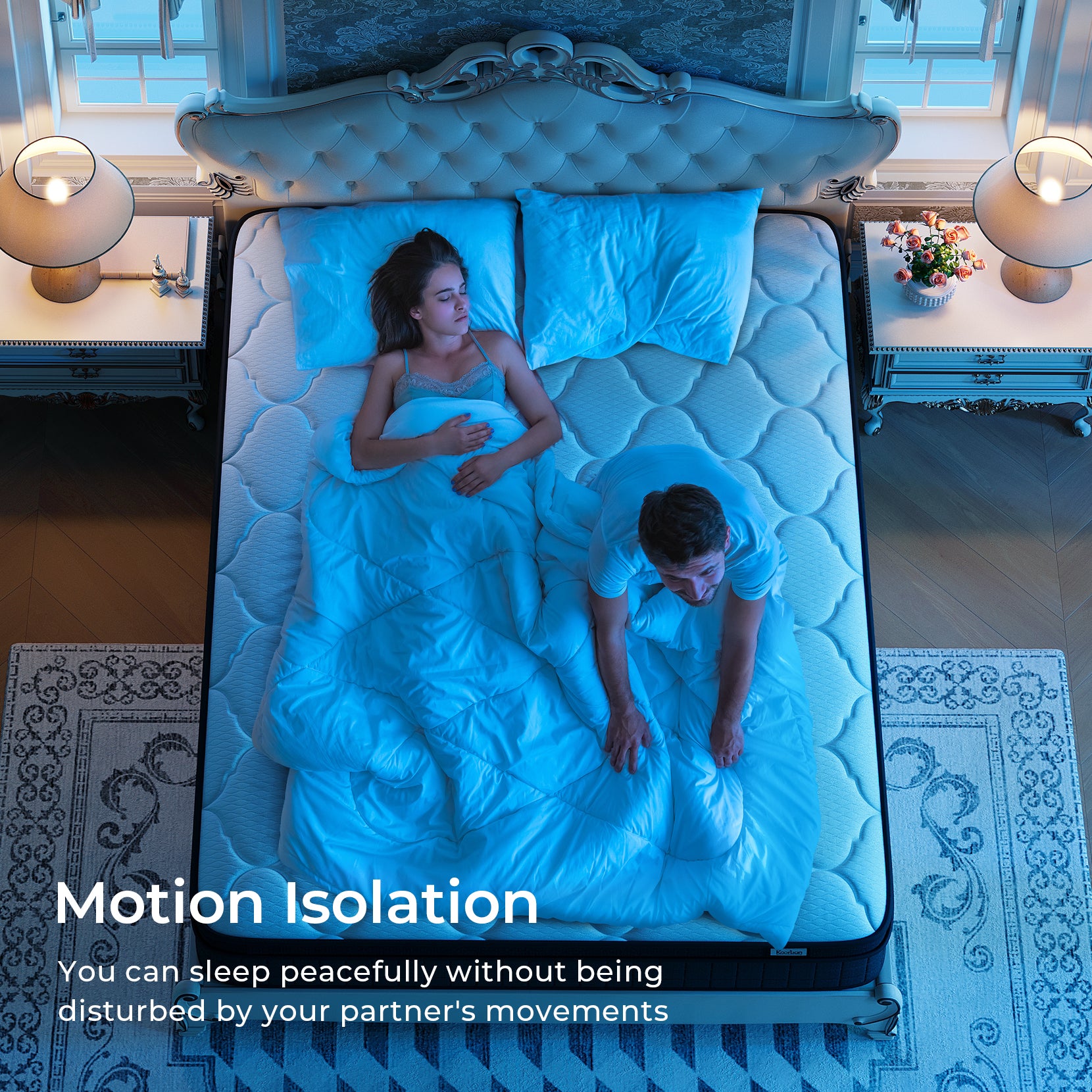Koorlian 10" Hybrid Pocket Sprung Single Mattress, Medium Firm