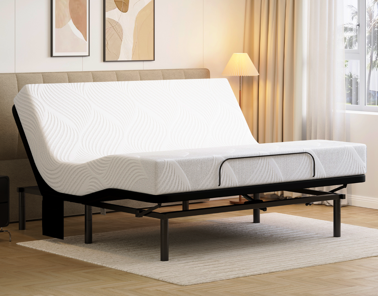 Adjustable Bed Frame with 5 Height Options