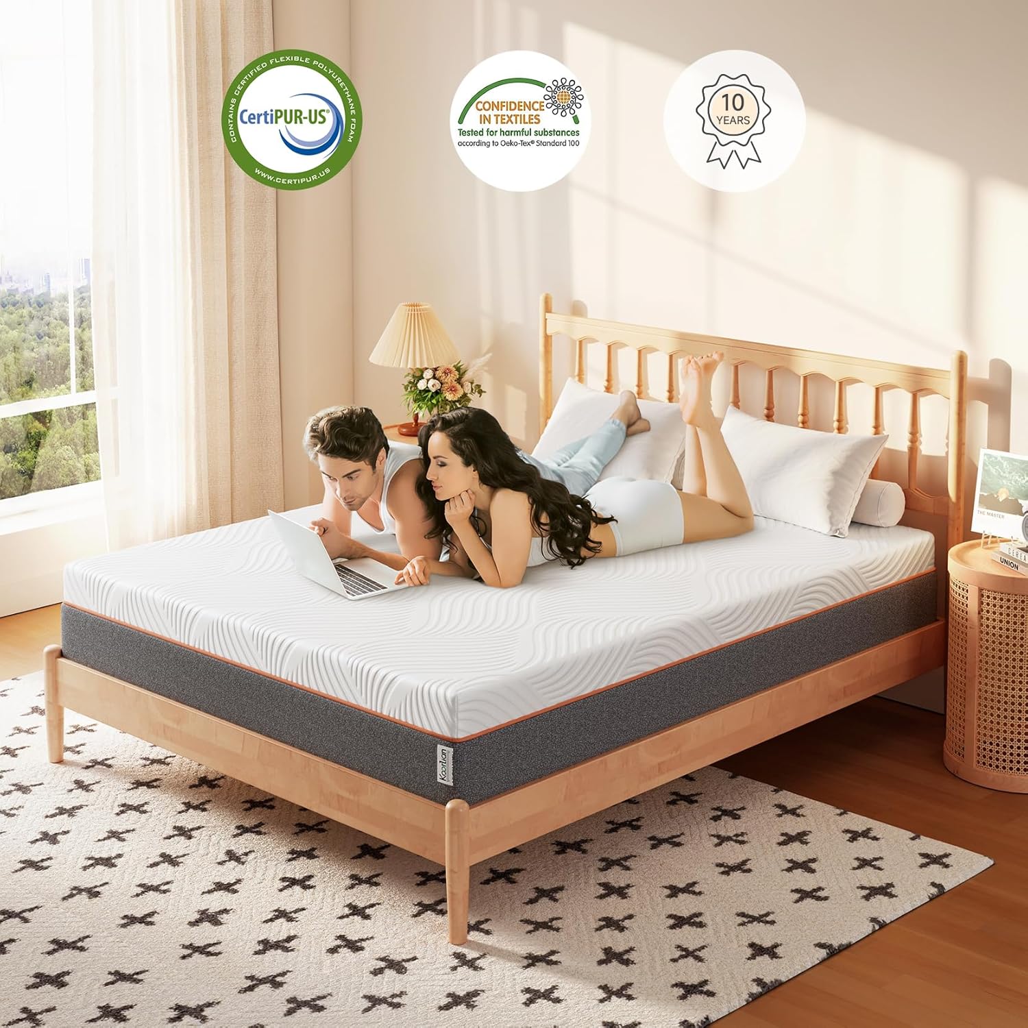 Cooling Gel Memory Foam Full Mattress in a Box