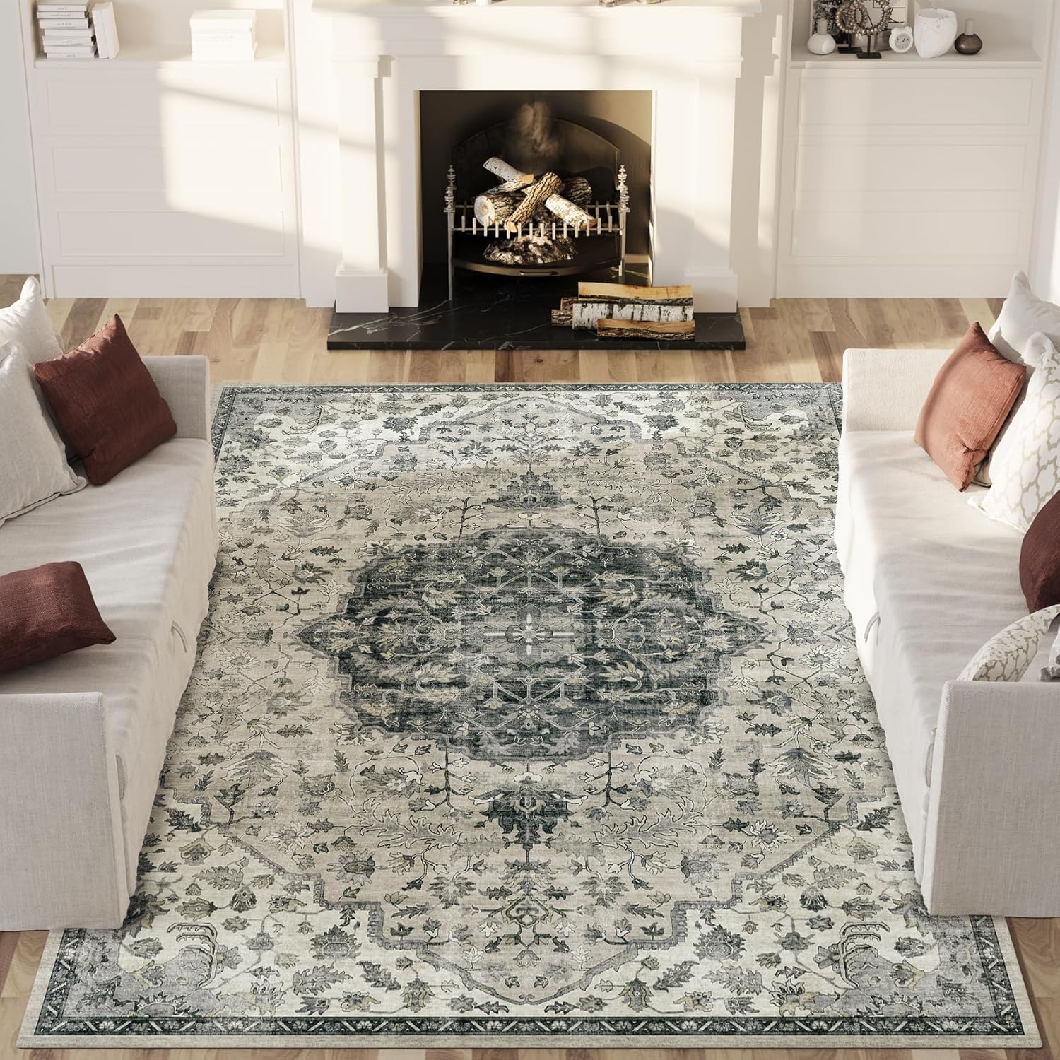 Large Area Rug,6x9 Soft Large Bedroom Rugs