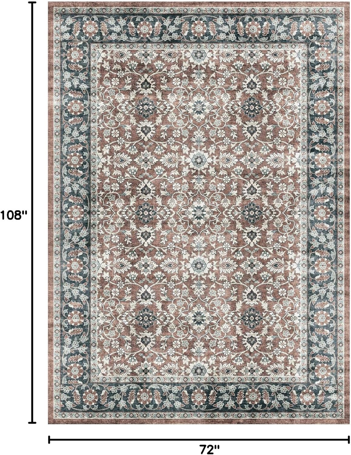 Washable Vintage Area Rug