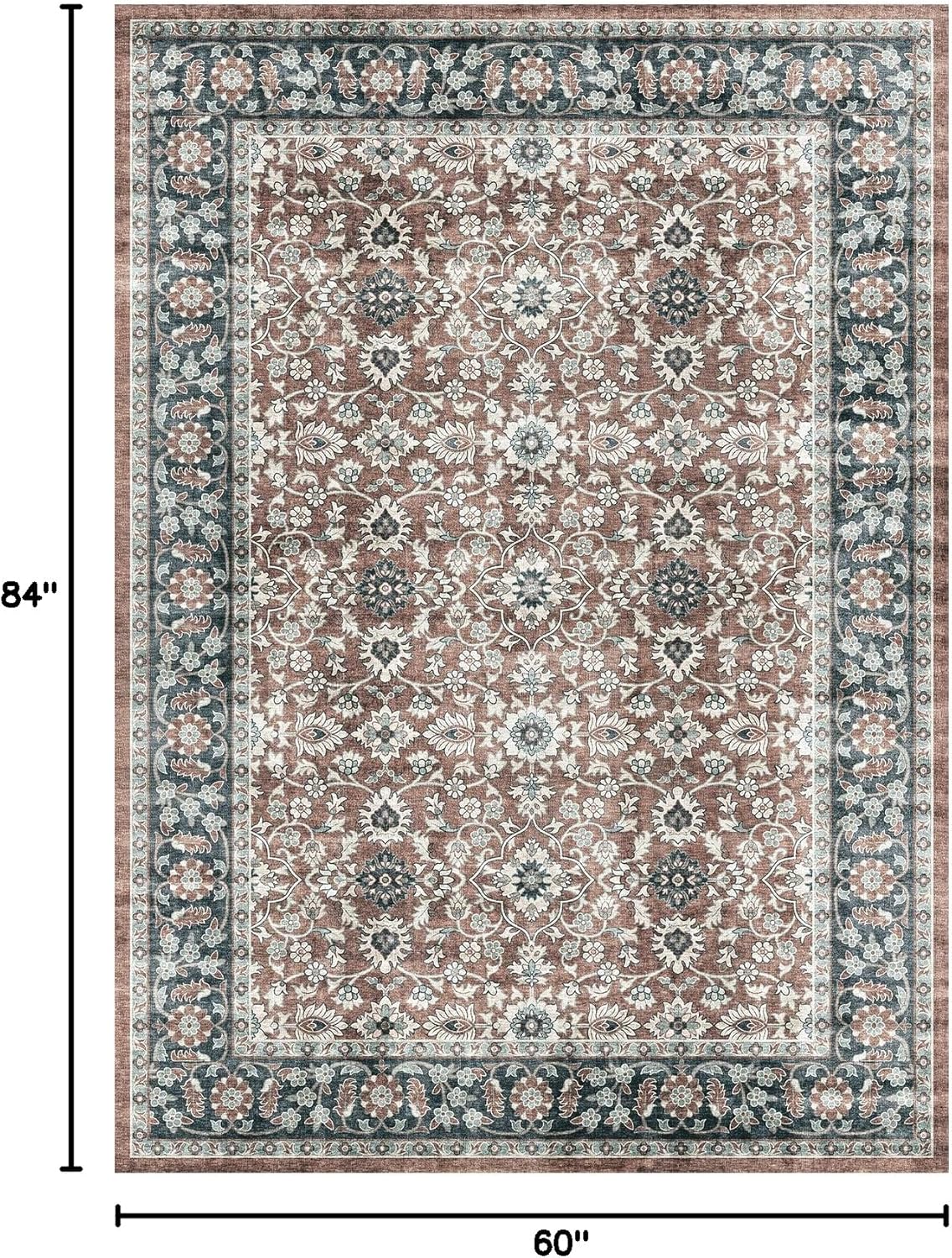 Washable Vintage Area Rug