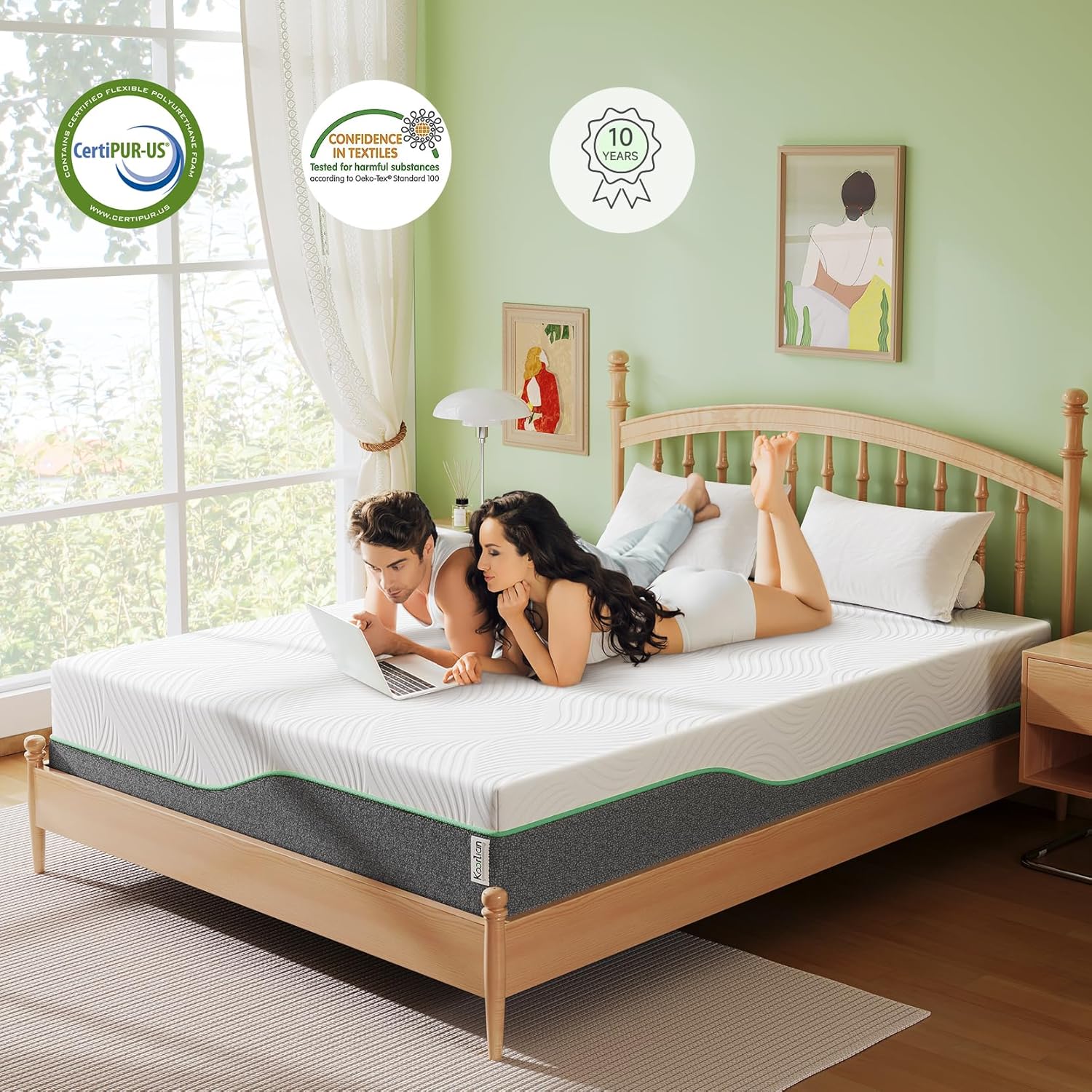 Cooling Gel Memory Foam Full Mattress in a Box