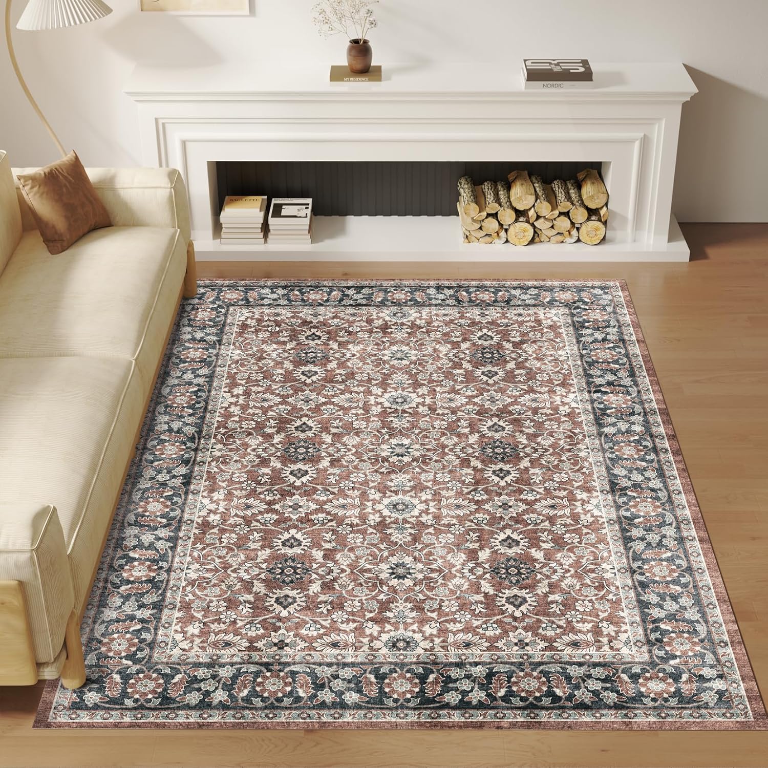 Washable Vintage Area Rug