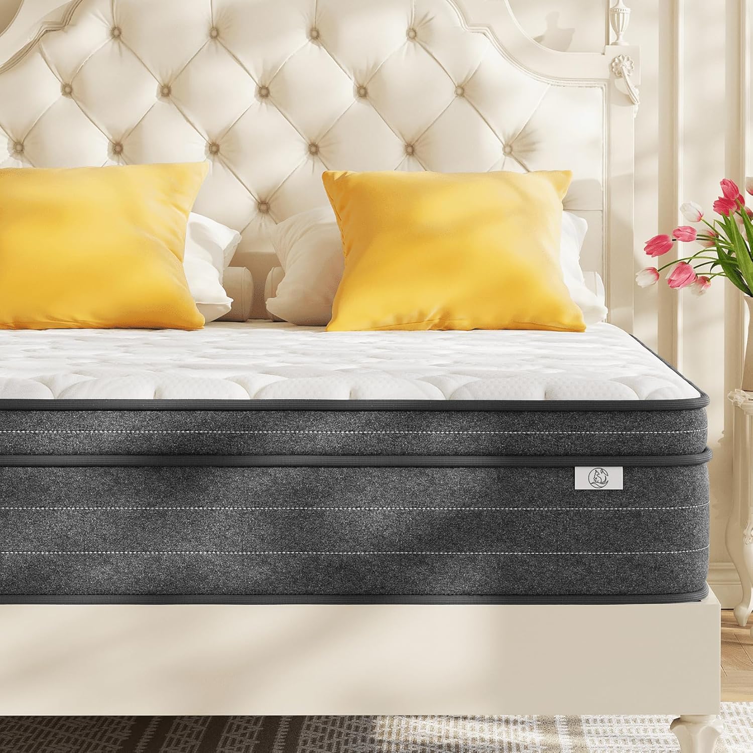 Bed Mattress with Individual Pocket Springs and Pressure-Relieving Memory Foam